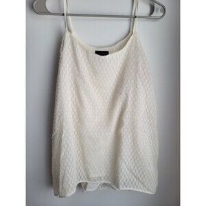 The Limited Cream White Tank Top Size Medium M with Frilly Design